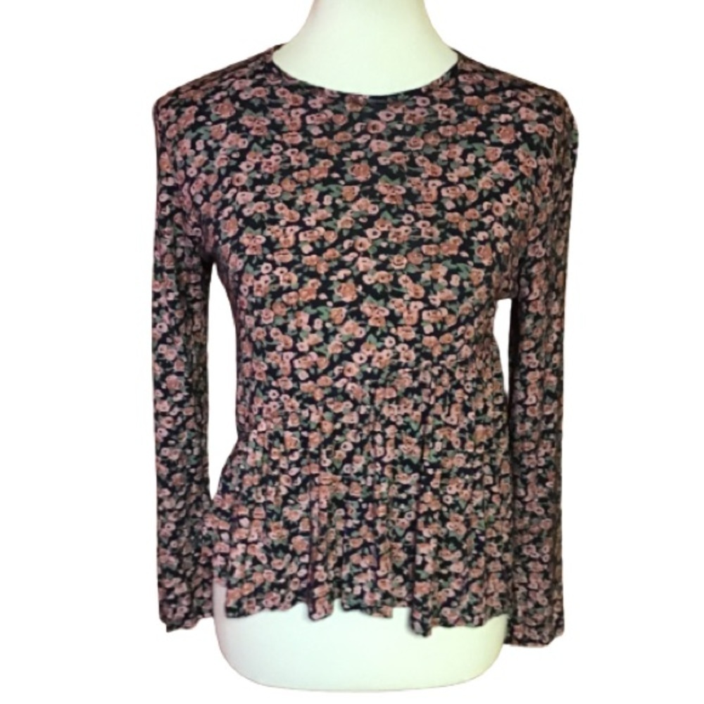 Floral peplum girly top